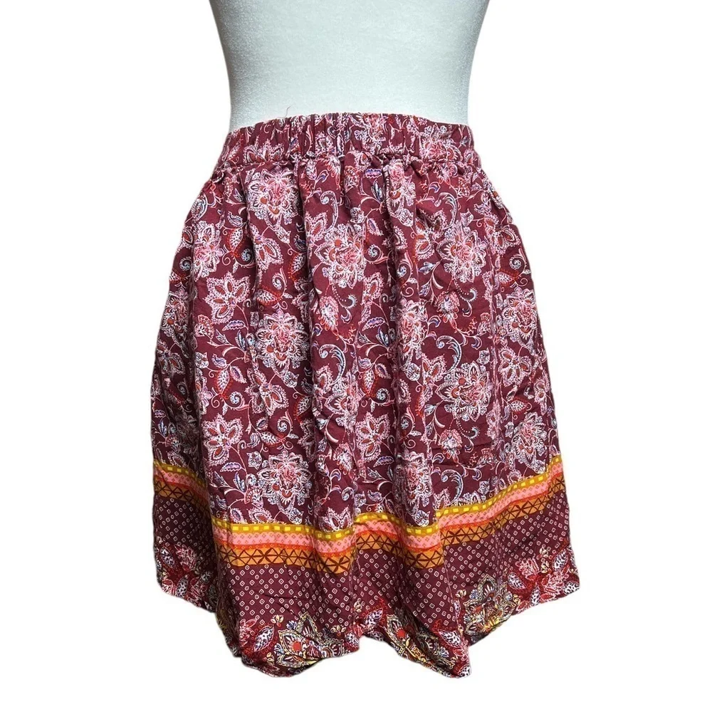 Xhilaration Womens  Multicolored button Down Skirt Size S